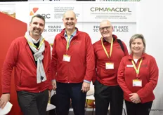 Ron Lemaire, Colin Chapdelaine (Chair), Daniel Duguay, and Sue Lewis with the Canadian Produce Marketing Association. 